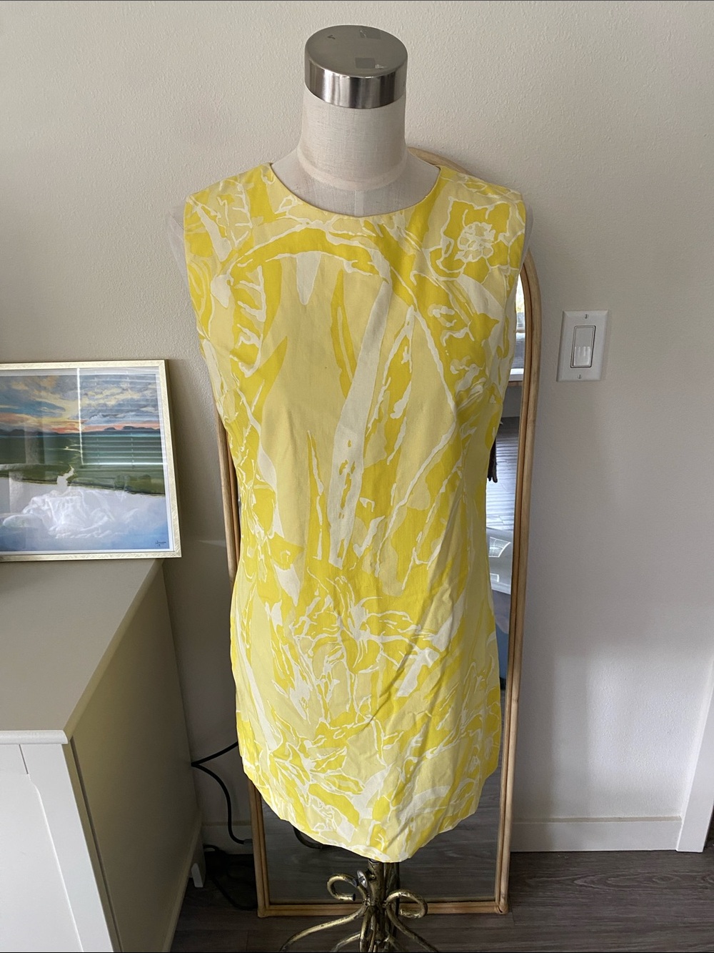 Vintage 1960s Shifts Internationale of Miami Yellow Shift Dress